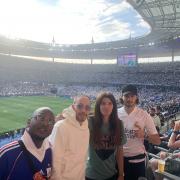 Alex, Raphi, Christelle et Dylan avant le coup d’envoi