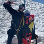 Le binôme Carla et Christelle avant la fameuse tyrolienne