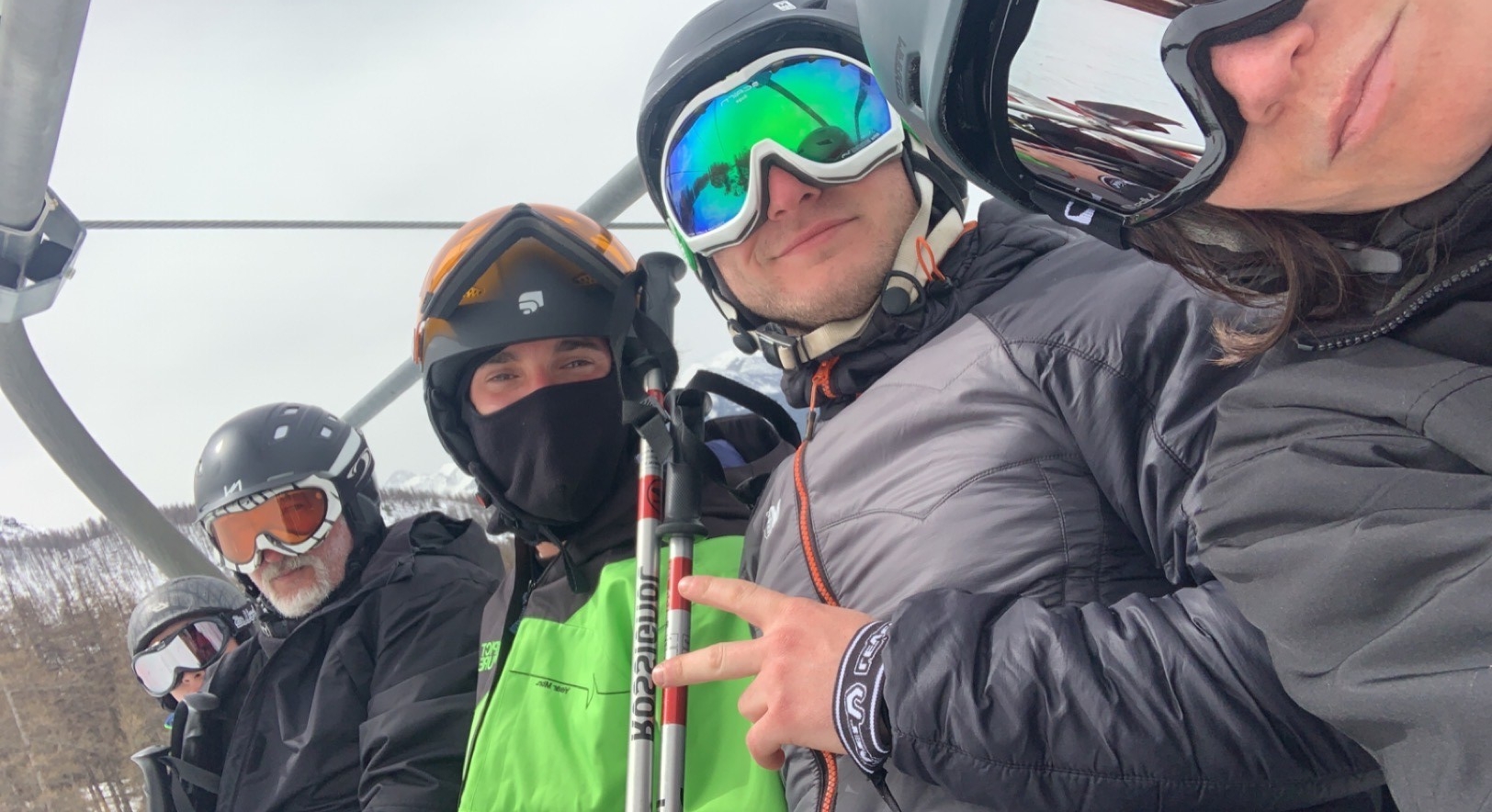 Pause selfie sur le télésiège 