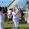 Frédérique et Lisandru au stade Armand Cesari à Furiani