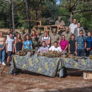 Visite du camp d'entraînement du 13ème RDP avec les enfants de l'association